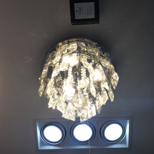 Đèn ốp trần pha lê MOLUX 55326 (Ø250mm)