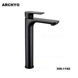 Vòi chậu 1 lỗ nóng , lanh ARCHYO 306-1182 , cao 35cm , màu đen