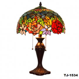 Đèn bàn Tiffany chao hoa hồng TJ-1534