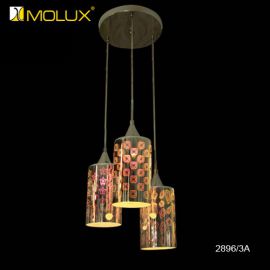 Đèn thả bàn ăn hiện đại 3D Molux 2896/3 (W250*H850mm)