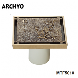 Thoát sàn ARCHYO 121-MTF5010-M, bằng đồng, cành đào