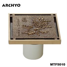 Thoát sàn ARCHYO 121-MTF5010-J, bằng đồng, khóm cúc
