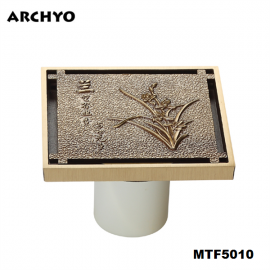 Thoát sàn ARCHYO 121-MTF5010-L, bằng đồng (10*10cm) Φ48-Φ90