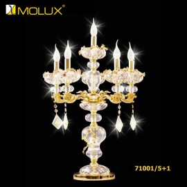 Đèn bàn đồng mạ vàng Molux JHTL71001-5+1 (W510*H790mm)