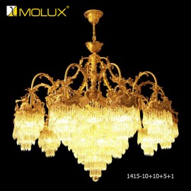 Đèn chùm đồng pha lê cao cấp MOLUX 1415/10+10+5+1 (Φ1500*H1300mm)