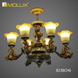 Đèn chùm tân cổ điển MOLUX 8238CH6 (Φ880*H580mm)