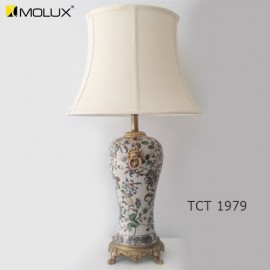 Đèn ngủ đặt bàn gốm sứ Molux TCT-1979 (W390*H610mm)