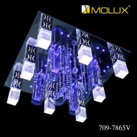 Đèn ốp trần pha lê led MOLUX 7865 (W750*W750*H320mm)