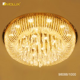 Đèn ốp trần pha lê led Molux 98088 (Ø600, Ø800, Ø1000mm)