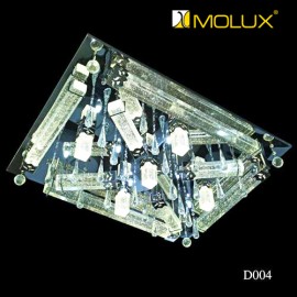 Đèn ốp trần pha lê led Molux D004 (*W900*L700*H130mm)