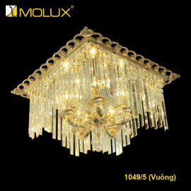 Đèn ốp trần pha lê Molux 1049/5 vuông (W640*L640*H400mm)