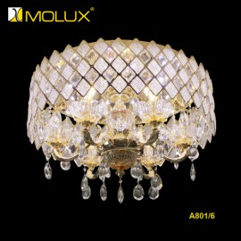 Đèn ốp trần pha lê Molux A801/6 (Ø800mm)
