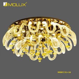 Đèn ốp trần pha lê tay sáng led Molux 818-99007-21+16 Ø1100mm