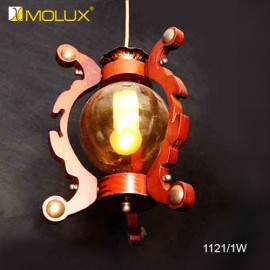 Đèn thả gỗ Molux 1121/1W (W180*H900mm)