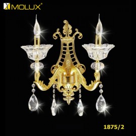 Đèn tường đồng mạ vàng MOLUX 1875/2 (W240*H470*D200 mm)